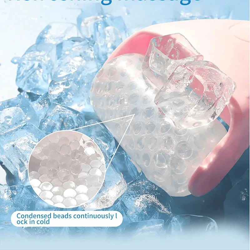 Cooling face ice roller