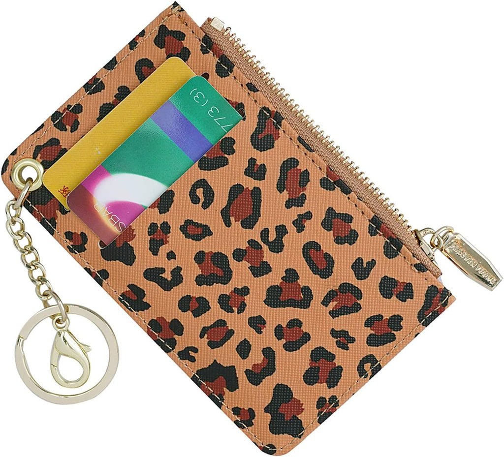 Slim Pocket Leather Wallet Keychain