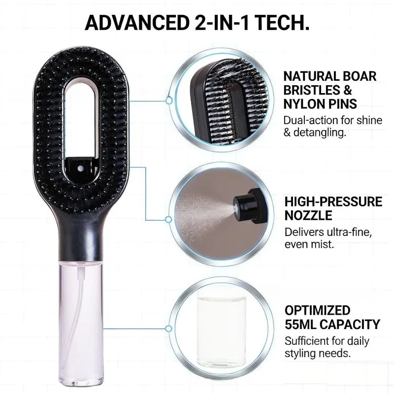 Spray Comb Detangling Scalp Massage Brush